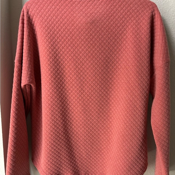 Southern Tide Quilted Pink Cowl Neck Sweatshirt - Picture 8 of 8